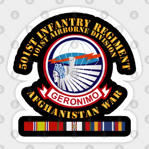501st Infantry Regiment w AFGHAN SVC Sticker by twix123844